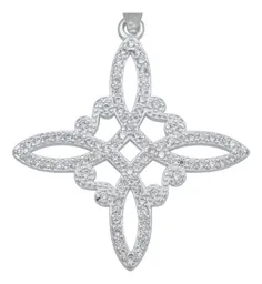 Dije Nudo de Bruja Plata .925 con Zirconia Blanca y Cadena - Imagen 3