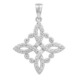 Dije Nudo de Bruja Plata 925 con Zirconia para Protección - Imagen 1
