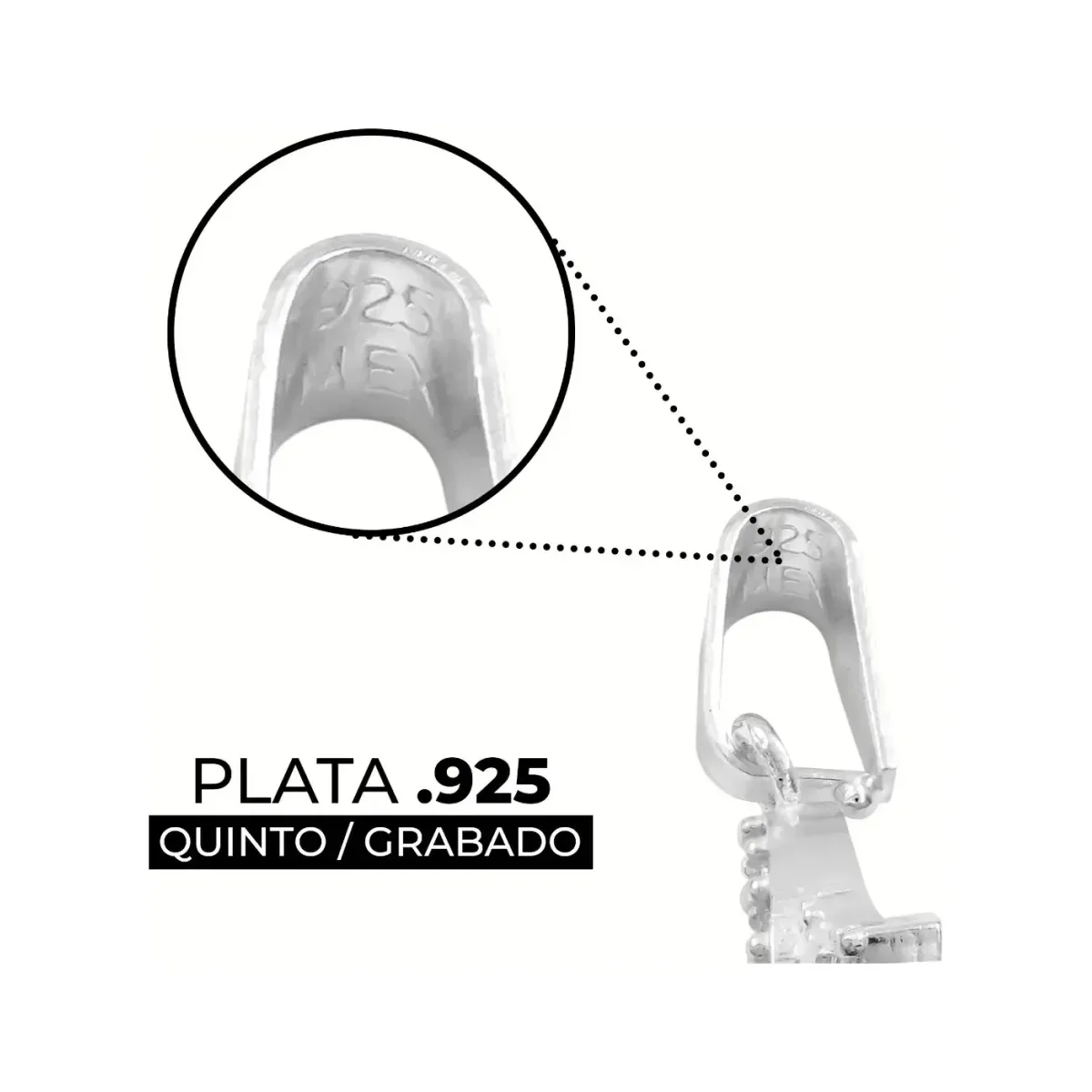 Dije Nudo de Bruja Plata 925 con Zirconia para Protección - Imagen 3