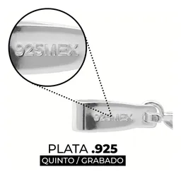 Dije Nudo de Bruja Plata .925 con Zirconia Rosa - Imagen 3
