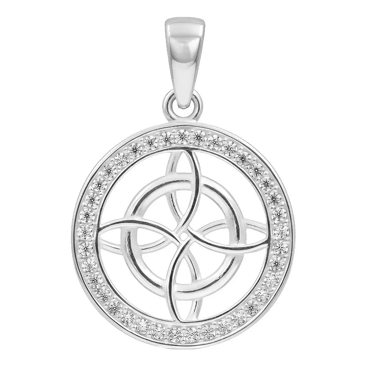 Dije Nudo de Bruja Plata 925 con Zirconia Transparente. Joyería mística mexicana, amuleto de protección espiritual.