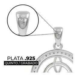 Dije Nudo de Bruja Plata 925 con Zirconia Transparente Protección - Imagen 3