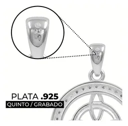 Dije Nudo de Bruja Plata 925 con Zirconia Transparente Protección - Imagen 3