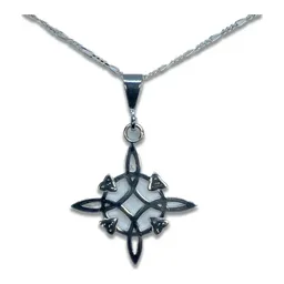 Dije Nudo de Bruja Plata 925 con Zirconia y Cadena Marinera - Imagen 2