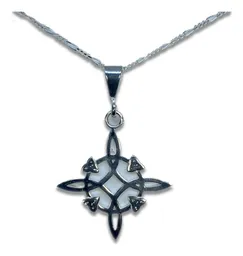 Dije Nudo de Bruja Plata 925 con Zirconia y Cadena Marinera - Imagen 2