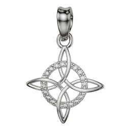Dije Nudo de Bruja Plata .925 con Zirconia - Imagen 1