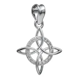 Dije Nudo de Bruja Plata .925 con Zirconia - Imagen 2