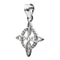 Dije Nudo de Bruja Plata .925 con Zirconia - Imagen 3