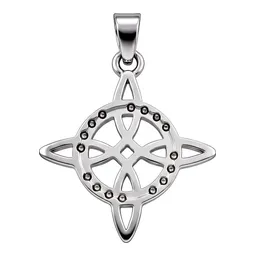 Dije Nudo de Bruja Plata .925 con Zirconia - Imagen 4