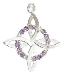 Dije Nudo de Bruja Plata 925 con Zirconias Azules - Imagen 2