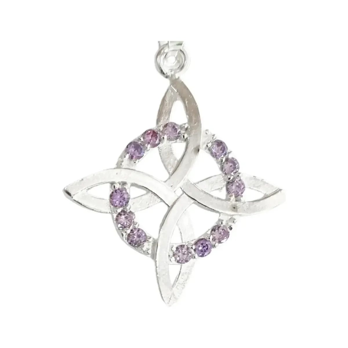 Dije Nudo de Bruja Plata 925 con Zirconias Azules - Imagen 2