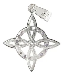 Dije Nudo de Bruja Plata 925 con Zirconias Azules - Imagen 3