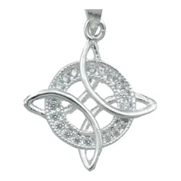 Dije Nudo de Bruja Plata 925 con Zirconias Blancas - Imagen 2