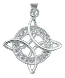 Dije Nudo de Bruja Plata 925 con Zirconias Blancas - Imagen 2