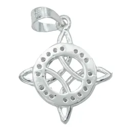 Dije Nudo de Bruja Plata 925 con Zirconias Blancas - Imagen 3