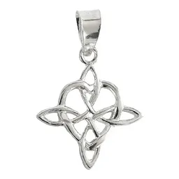 Dije Nudo de Bruja Plata 925 Corazón Celta - Imagen 1