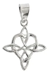 Dije Nudo de Bruja Plata 925 Corazón Celta - Imagen 1