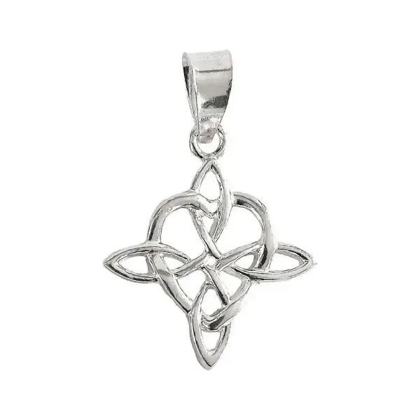 Dije Nudo de Bruja Plata 925 Corazón Celta - Imagen 1