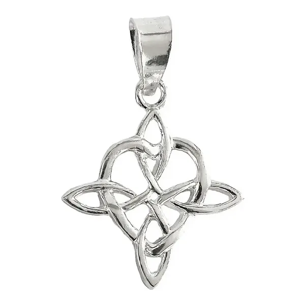 Dije Nudo de Bruja Plata 925 Corazón Celta - Imagen 1