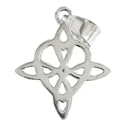 Dije Nudo de Bruja Plata 925 Corazón Celta - Imagen 2