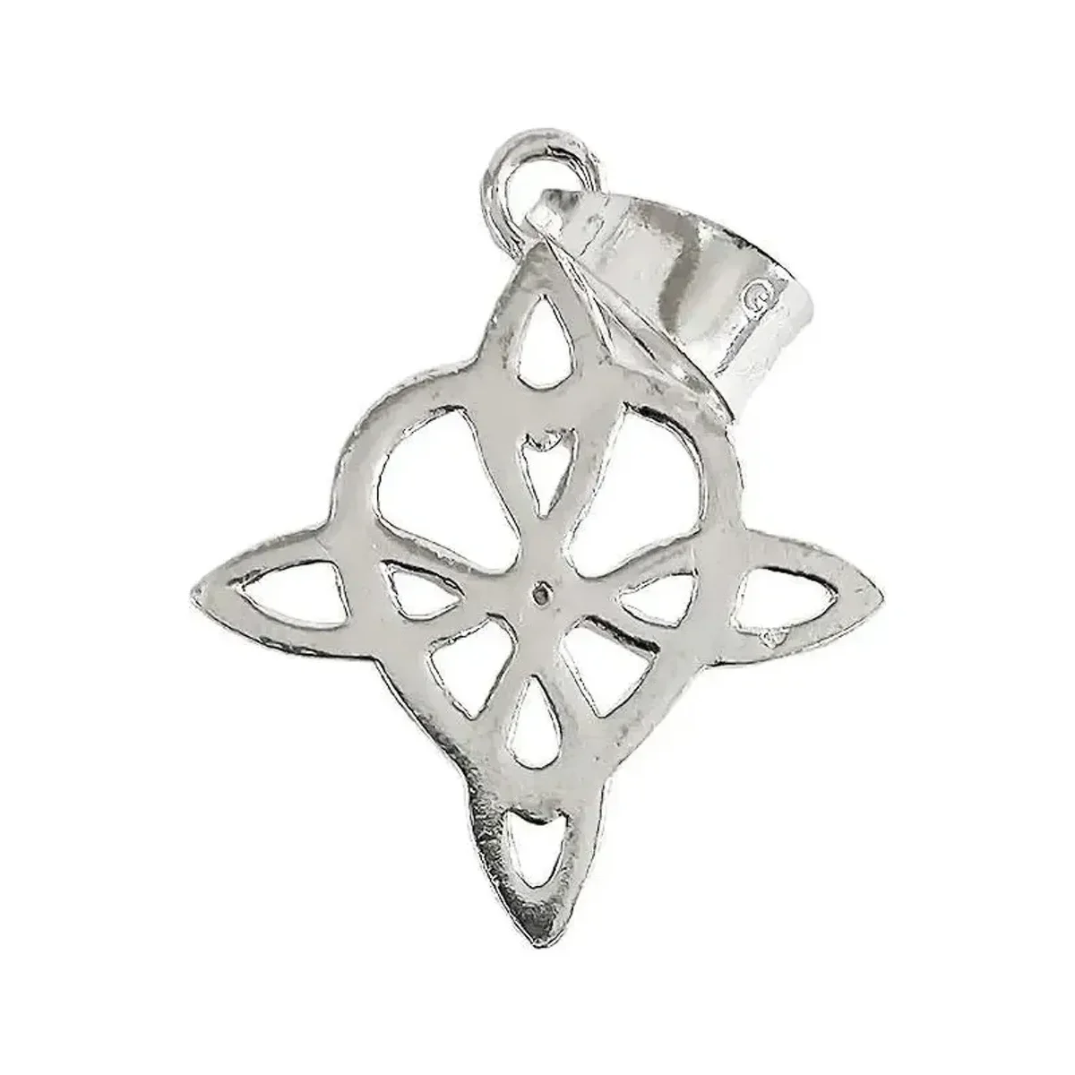 Dije Nudo de Bruja Plata 925 Corazón Celta - Imagen 2