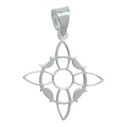 Dije Nudo de Bruja Plata 925 Fases Lunares con Zirconia - Imagen 1