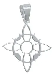 Dije Nudo de Bruja Plata 925 Fases Lunares con Zirconia - Imagen 1