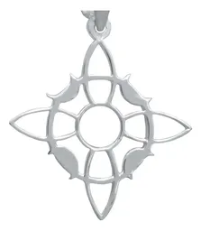Dije Nudo de Bruja Plata 925 Fases Lunares con Zirconia - Imagen 2