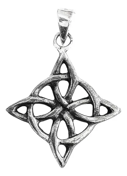 Dije Nudo de Bruja Plata .925 Pavonado Diseño Celta Unisex - Imagen 1