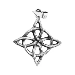 Dije Nudo de Bruja Plata .925 Pavonado Diseño Celta Unisex - Imagen 2
