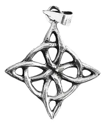 Dije Nudo de Bruja Plata .925 Pavonado Diseño Celta Unisex - Imagen 2