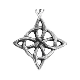 Dije Nudo de Bruja Plata .925 Pavonado Diseño Celta Unisex - Imagen 3