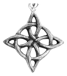 Dije Nudo de Bruja Plata .925 Pavonado Diseño Celta Unisex - Imagen 3