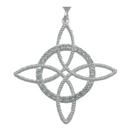Dije Nudo de Bruja Plata 925 Zirconia Diseño Esotérico - Imagen 2