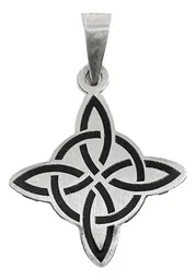 Dije Nudo de Bruja Plata Ley 925 Amuleto de Protección - Imagen 1