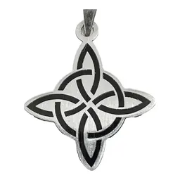 Dije Nudo de Bruja Plata Ley 925 Amuleto de Protección - Imagen 2