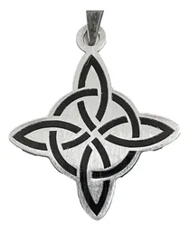Dije Nudo de Bruja Plata Ley 925 Amuleto de Protección - Imagen 2