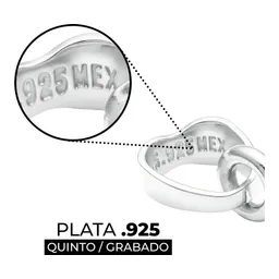 Dije Nudo de Bruja Plata Ley 925 Triqueta Lunar con Zirconia - Imagen 3