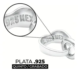 Dije Nudo de Bruja Plata Ley 925 Triqueta Lunar con Zirconia - Imagen 3