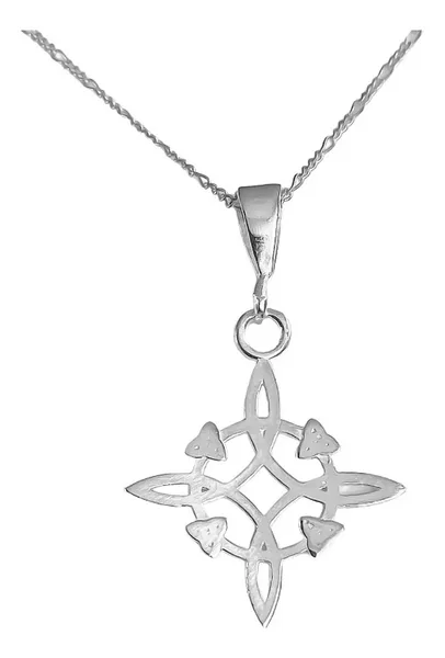Dije Nudo de Bruja Protección Plata .925 con Cadena - Imagen 1