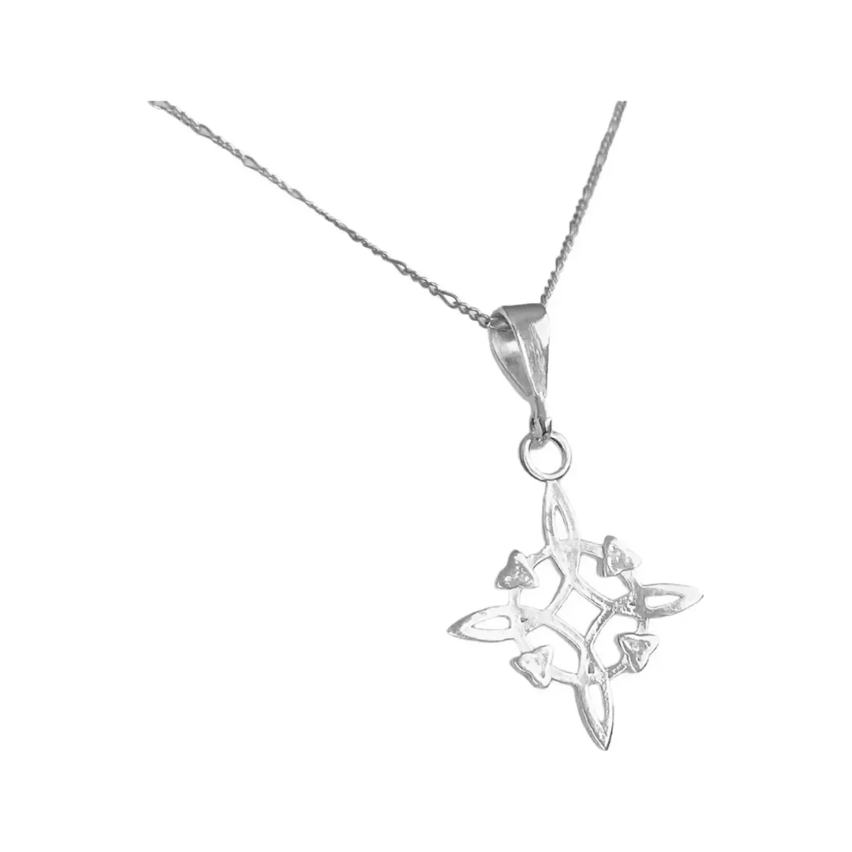 Dije Nudo de Bruja Protección Plata .925 con Cadena - Imagen 2