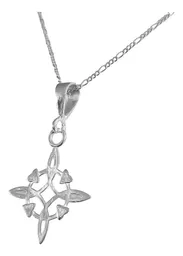 Dije Nudo de Bruja Protección Plata .925 con Cadena - Imagen 3
