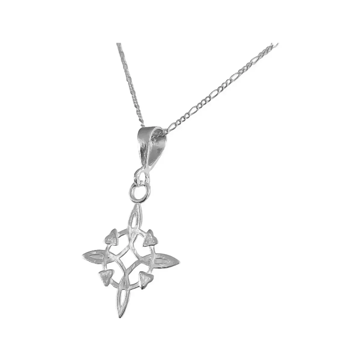 Dije Nudo de Bruja Protección Plata .925 con Cadena - Imagen 3