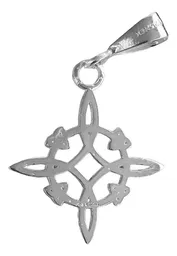 Dije Nudo de Bruja Protección Plata .925 con Cadena - Imagen 4