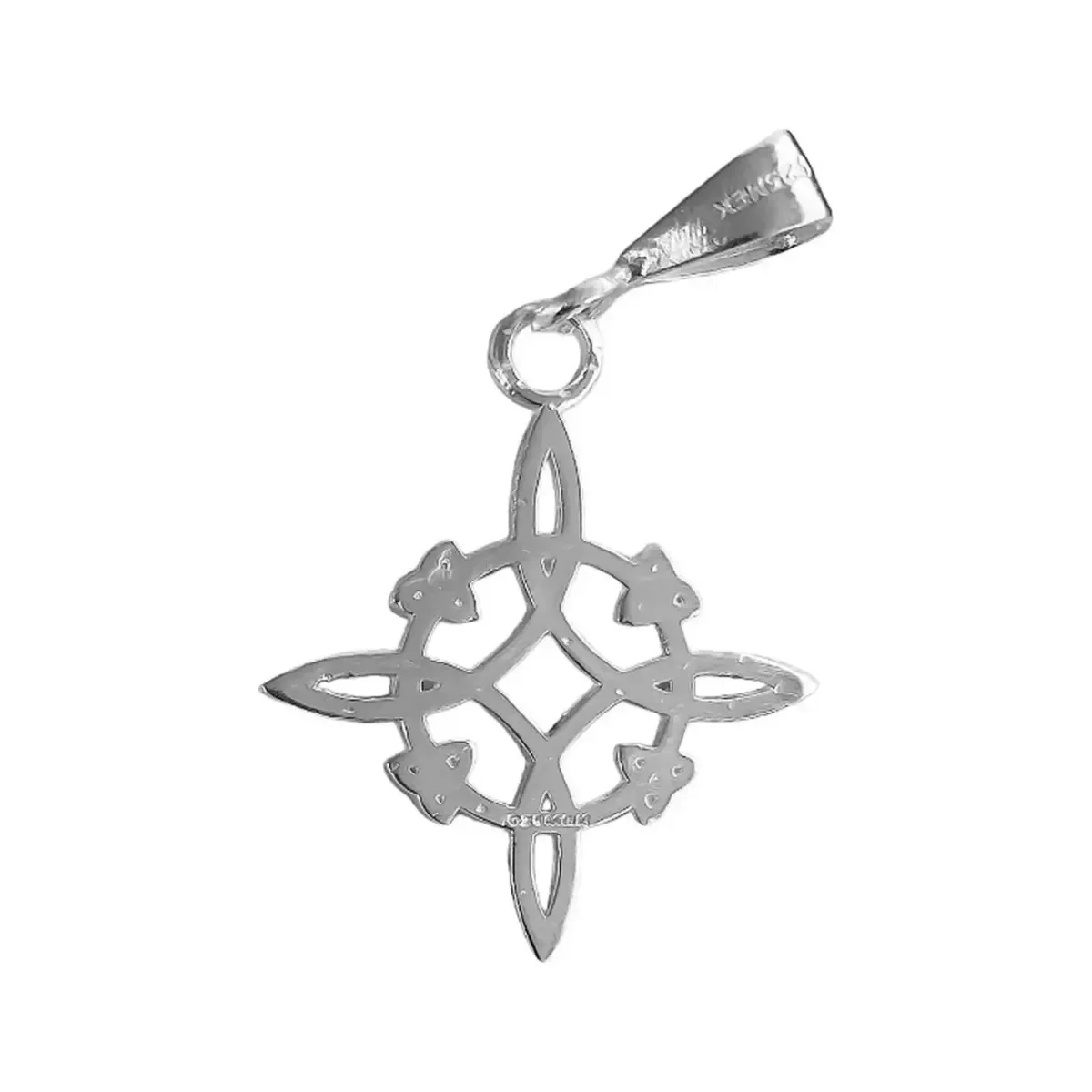 Dije Nudo de Bruja Protección Plata .925 con Cadena - Imagen 4