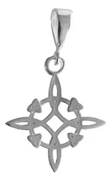 Dije Nudo de Bruja Protección Plata .925 con Cadena - Imagen 5