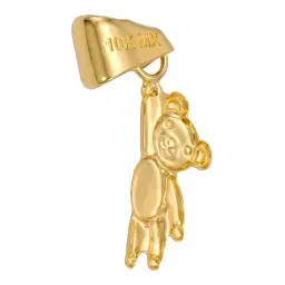 Dije de Oro 10k Osito Liso Colgante 19 mm para Cadena - Imagen 2