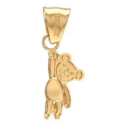 Dije de Oro 10k Osito Liso Colgante 19 mm para Cadena - Imagen 3