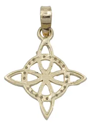 Dije Oro 10k Nudo de Bruja Celta con Zirconia Modelo 1913 - Imagen 3
