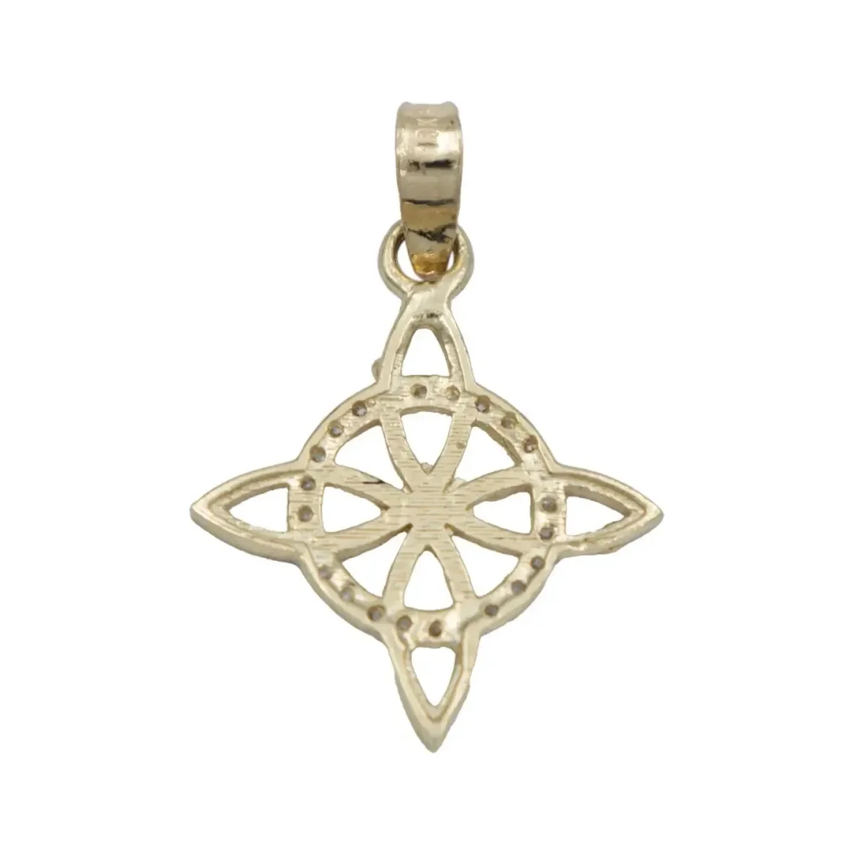Dije Oro 10k Nudo de Bruja Celta con Zirconia Modelo 2270 - Imagen 3